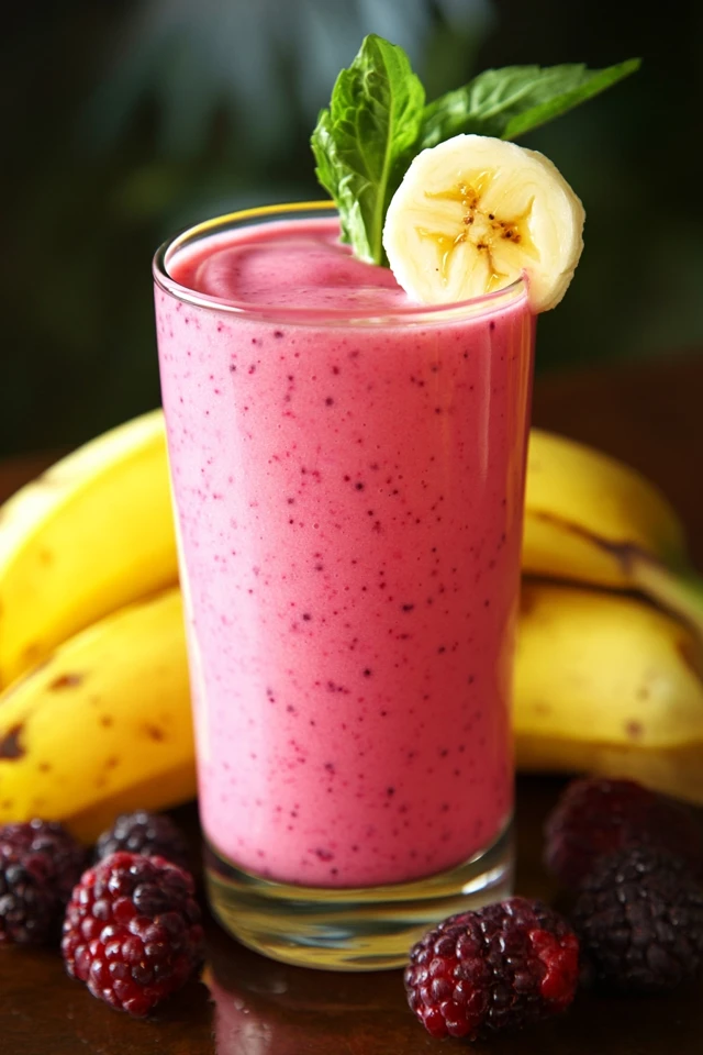 Blueberry Banana Protein Smoothie for a Pre-Workout Boost