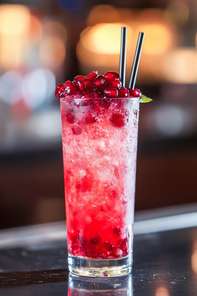 Pomegranate Sparkler: A Festive Non-Alcoholic Mocktail