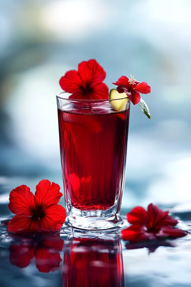 Refreshing Hibiscus Tea with a Hint of Lime