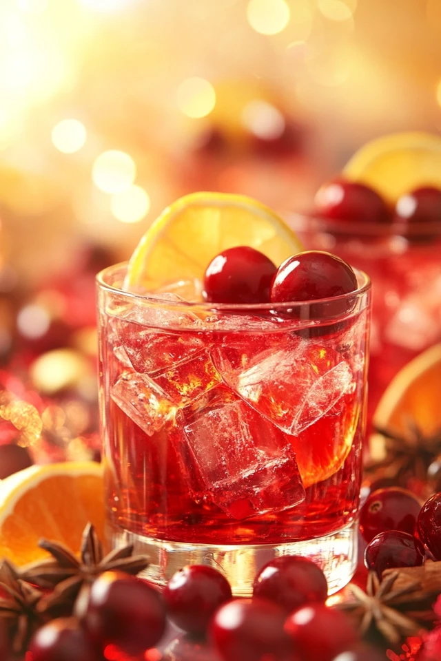 Iced Cranberry Citrus Punch for a Festive Winter Drink