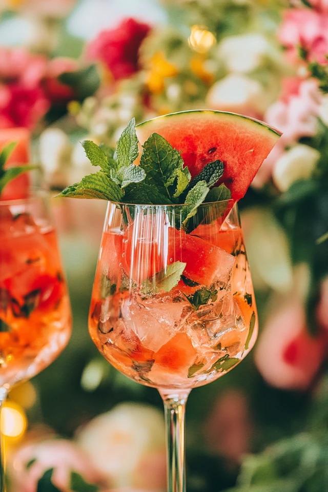 Watermelon Mint Gin Punch for a Refreshing Sip