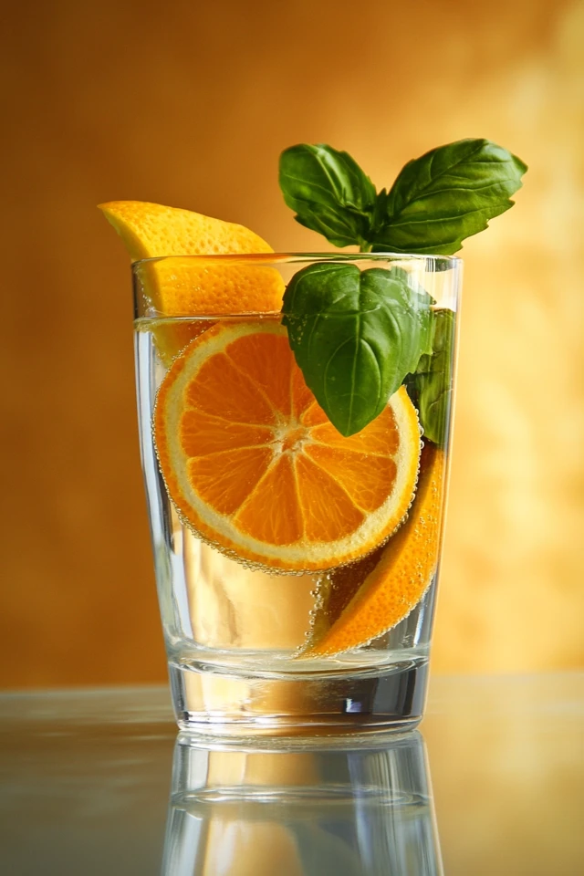 Orange Basil Infused Water for a Fresh Citrus Flavor