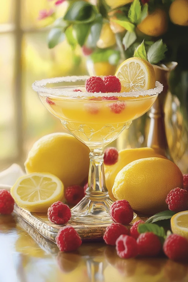 Raspberry Lemon Drop Martini: Bright and Citrusy