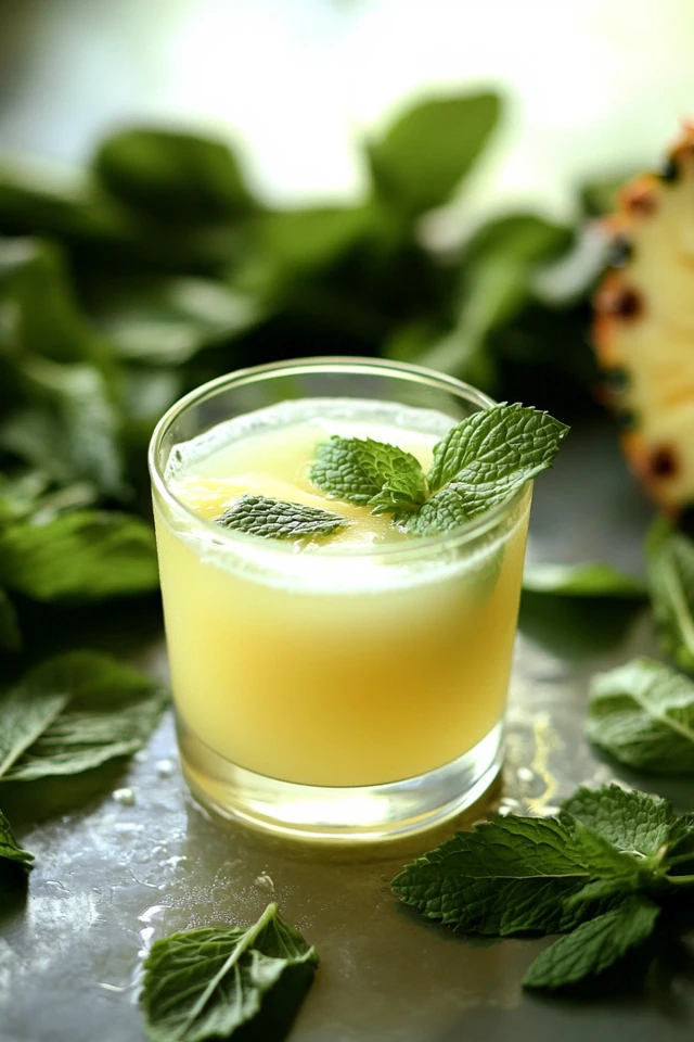 Pineapple Mint Juice: A Sweet, Cooling Summer Drink