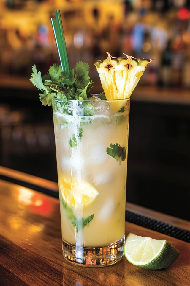 Pineapple Cilantro Mojito: A Unique Tropical Flavor Explosion