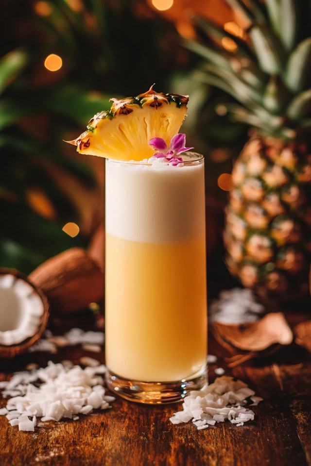 Tropical Pineapple Coconut Mocktail: Island Vibes Without the Booze