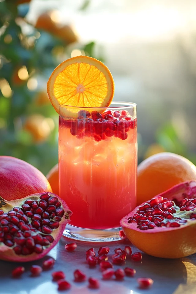 Orange Pomegranate Juice: Sweet, Tart, and Refreshing