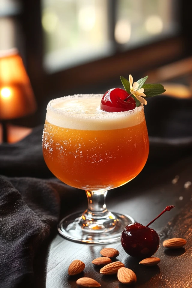 Cherry Almond Amaretto Sour: Nutty and Sweet Perfection