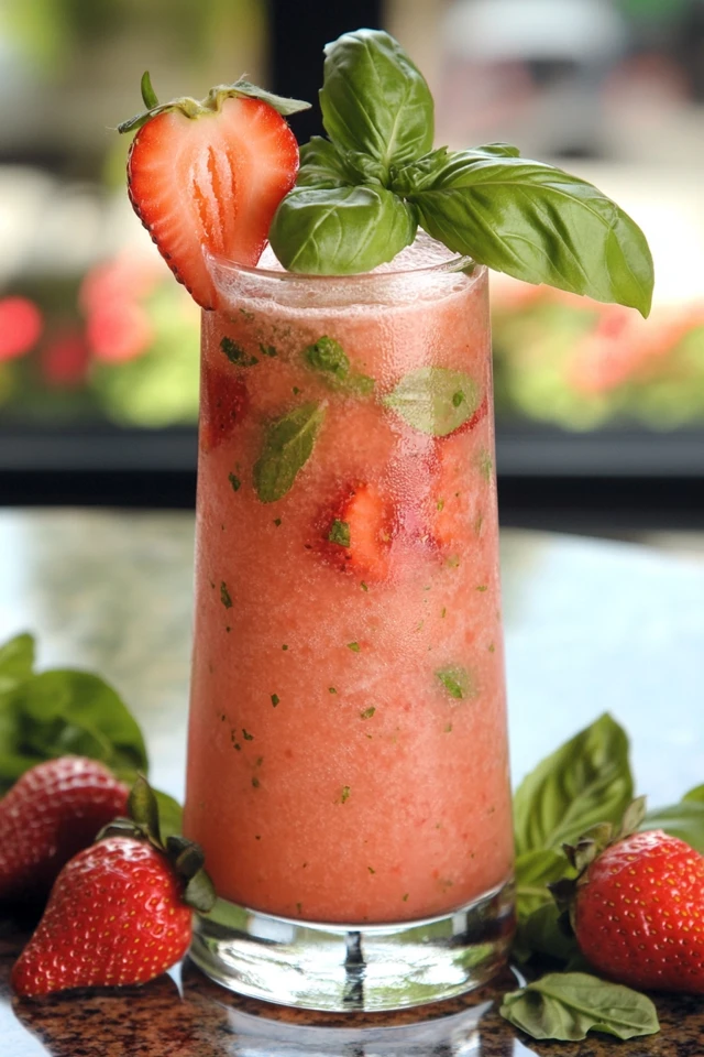 Strawberry Basil Spritzer: Refreshing and Light