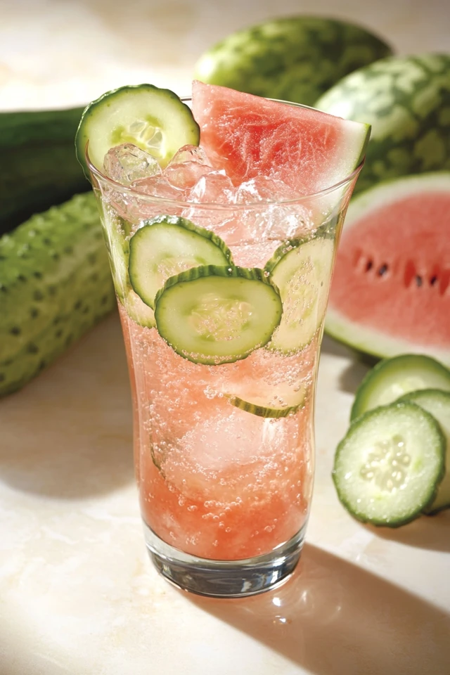 Watermelon Cucumber Infused Water: Cool and Hydrating