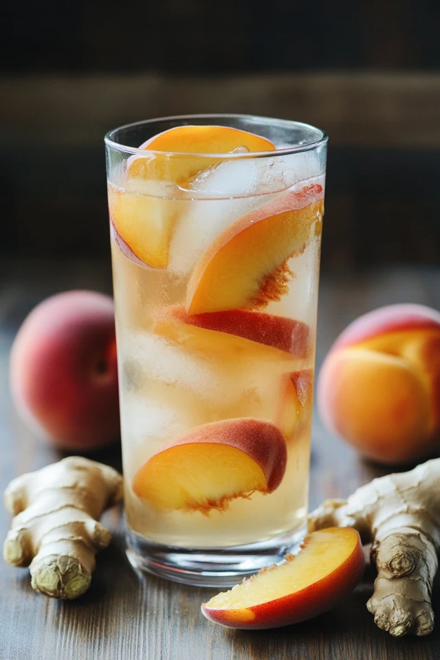 Peach Ginger Infused Water: A Sweet, Spicy Drink