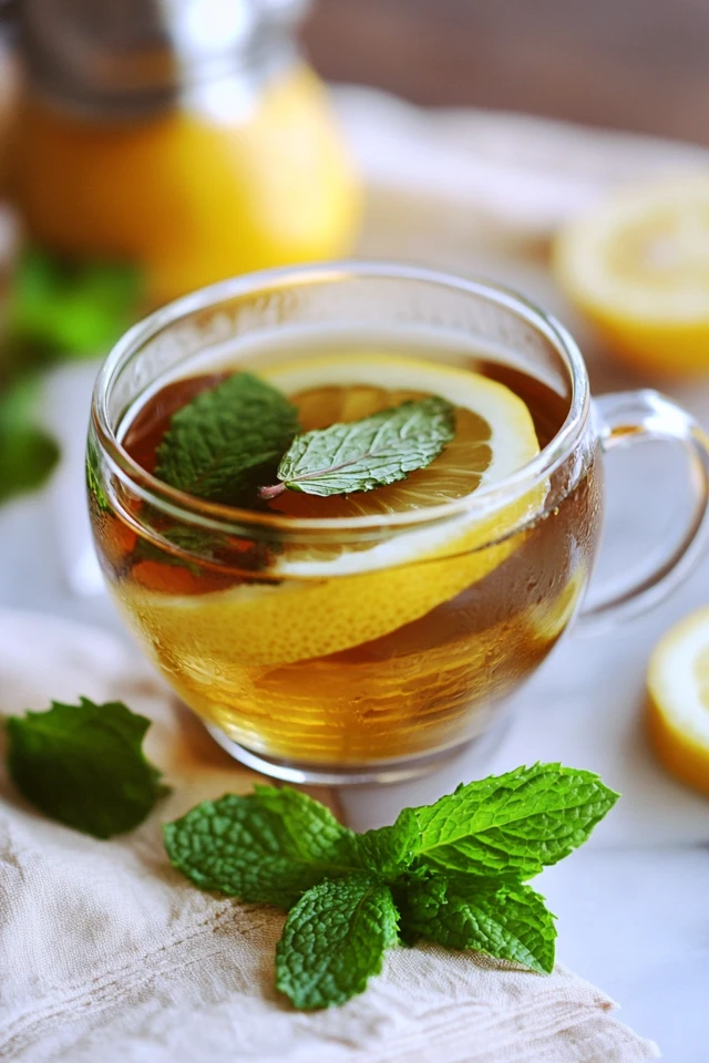 Peppermint Lemon Tea: A Sweet, Minty Zesty Drink