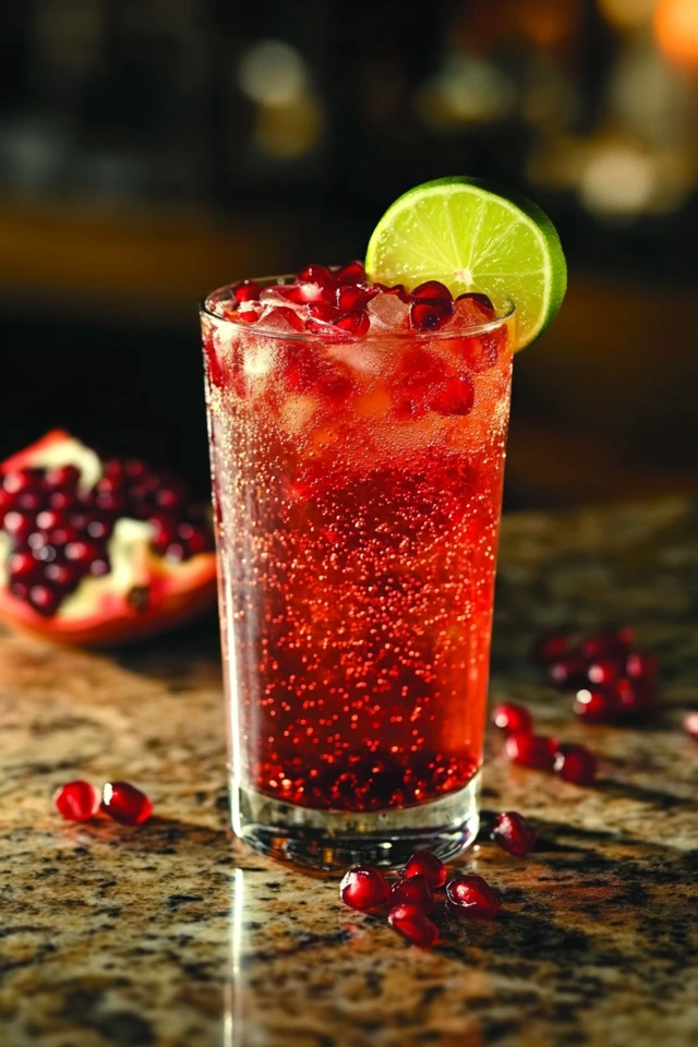 Pomegranate Ginger Sparkler: A Festive Fizzy Drink