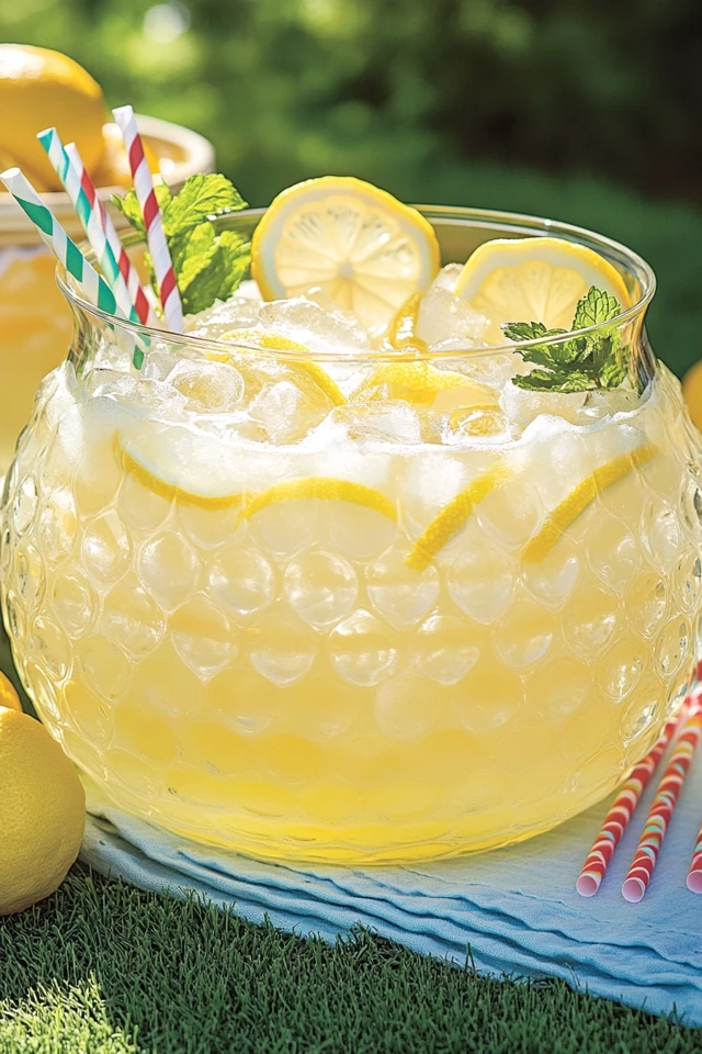 Spiked Lemonade Punch: A Sweet and Tangy Summer Party Drink