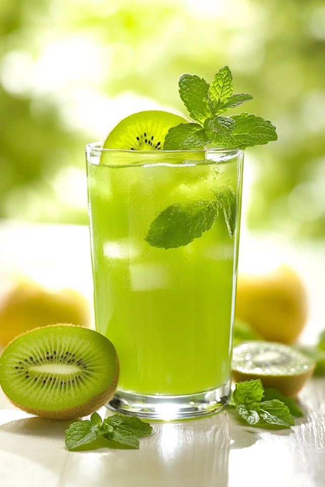 Kiwi Mint Lemonade: Vibrant and Zesty