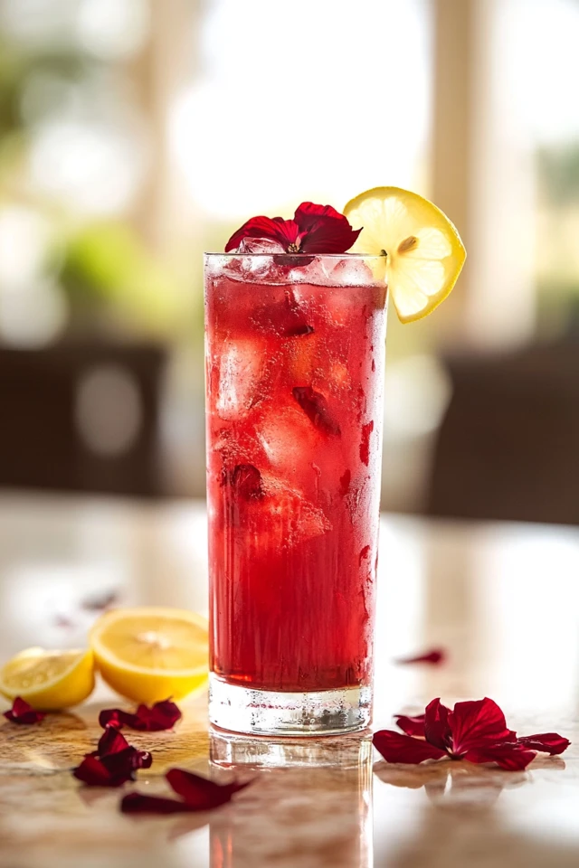 Hibiscus Iced Tea Cooler: Floral and Bright