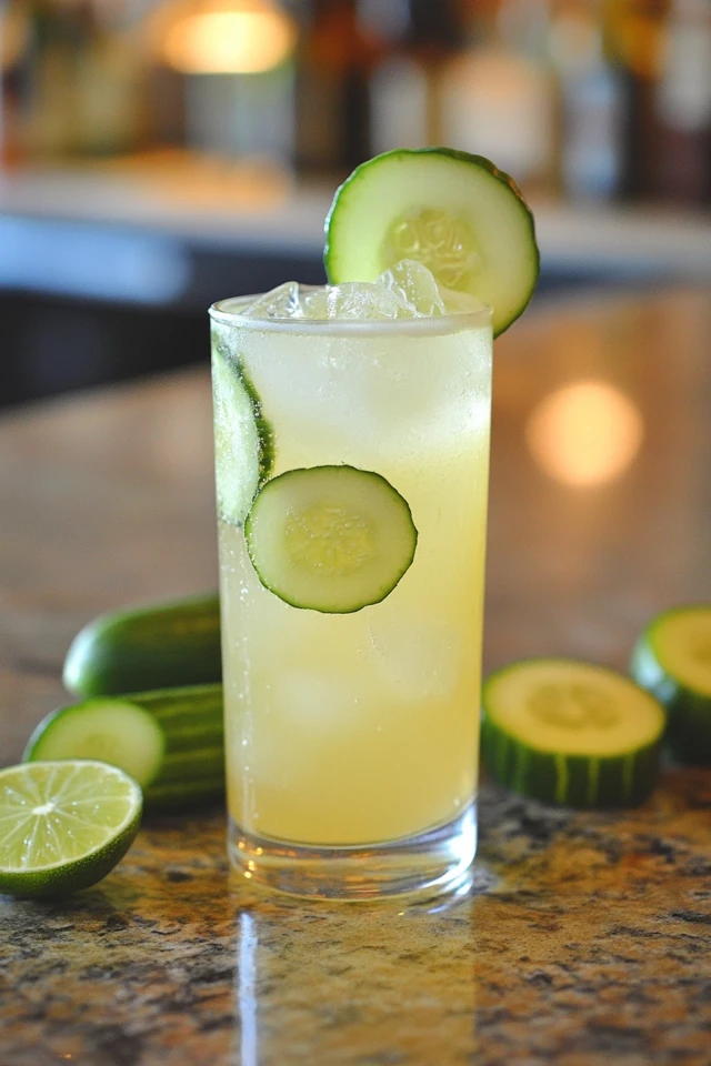 Cucumber Lime Sparkler: Hydrating and Bright