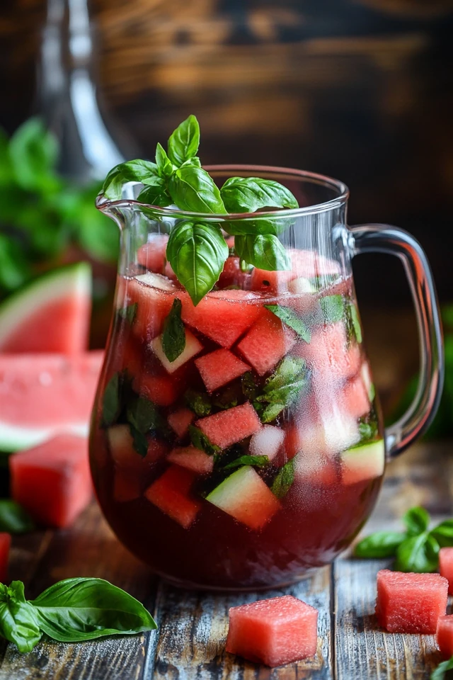 Watermelon Basil Margarita: Summer Refreshment in a Glass