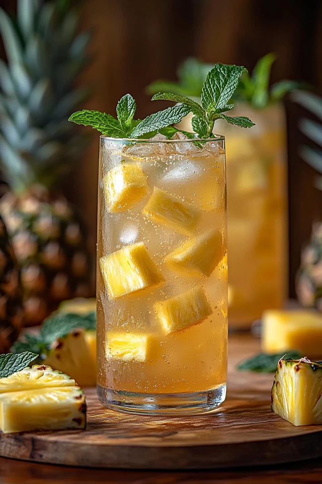 Pineapple Mint Infused Water: Sweet, Refreshing, and Hydrating