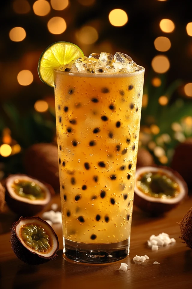 Passionfruit Coconut Sparkler: A Tropical Fusion