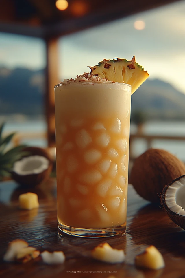 Pineapple Coconut Fizz: Creamy and Tropical