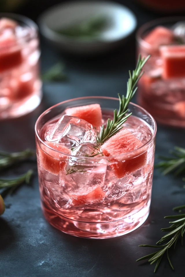 Watermelon Rosemary Infused Water: Fruity and Herbal Hydration