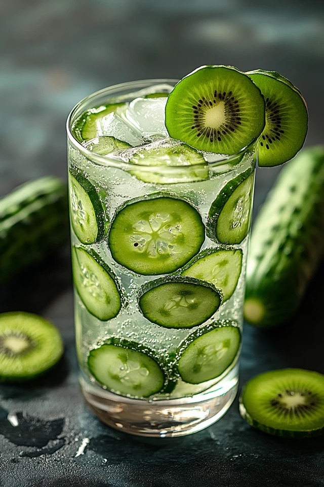 Kiwi Cucumber Infused Water: Sweet and Cool