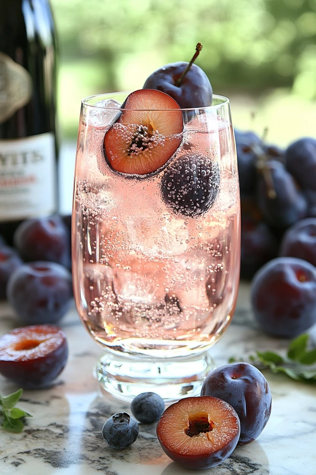 Plum Wine Spritzer: Light and Fruity Sophistication