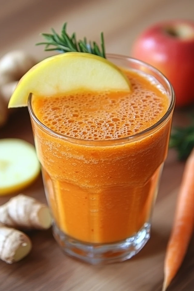 Carrot Apple Ginger Smoothie: A Sweet and Spicy Immunity Boost