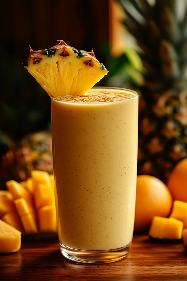 Tropical Citrus Juice: Orange, Pineapple, and Mango Bliss