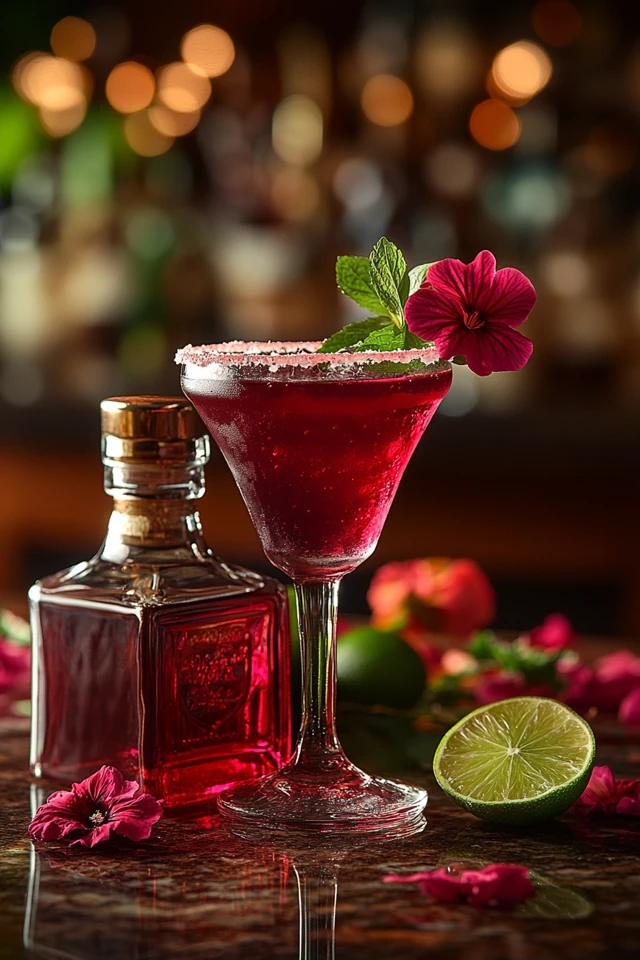 Hibiscus Margarita: A Floral and Tart Treat