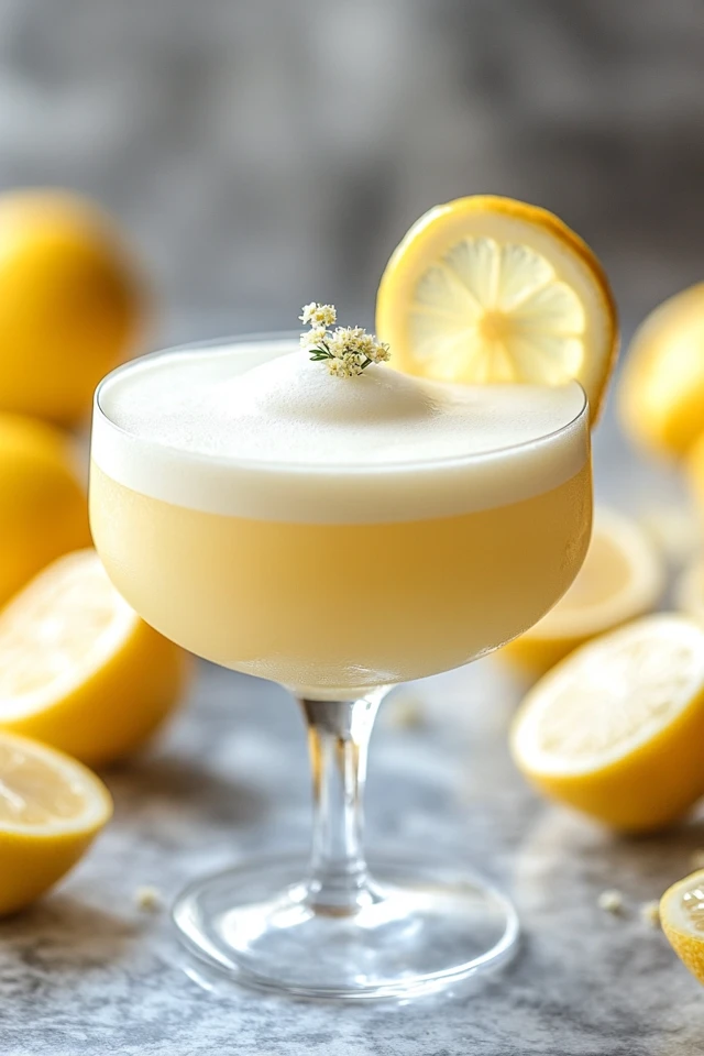 Lemon Chamomile Gin Sour: A Calming Citrus Cocktail