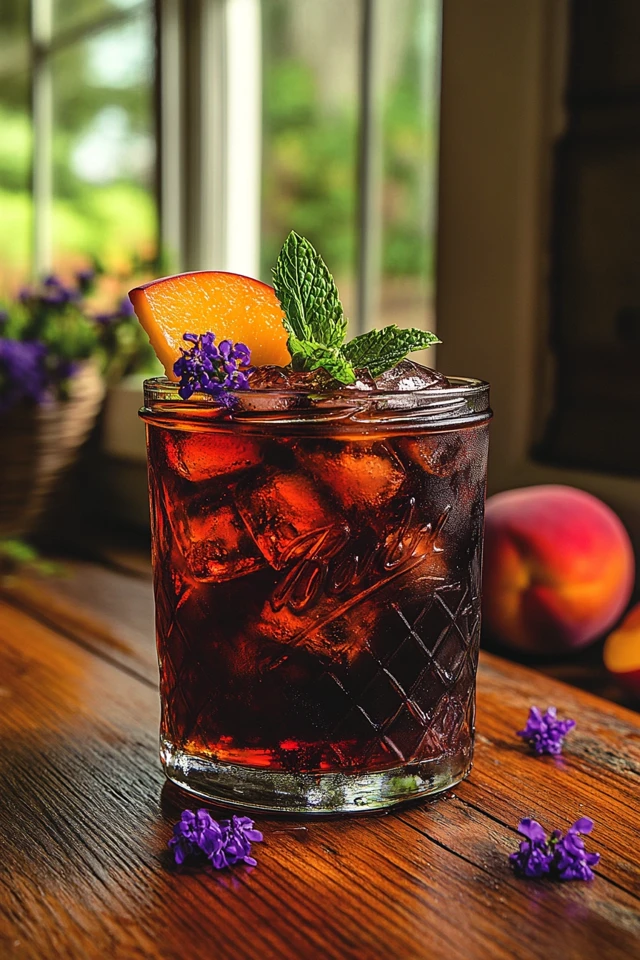 Peach Bourbon Iced Tea: Southern Comfort in a Glass