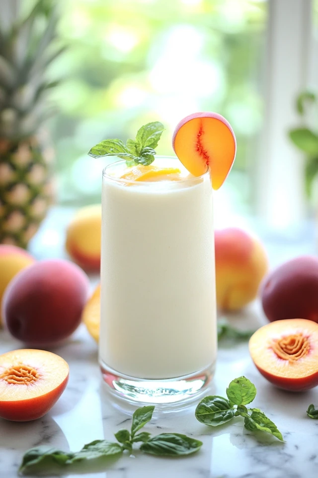 Pineapple Peach Smoothie: Sweet, Citrusy, and Refreshing