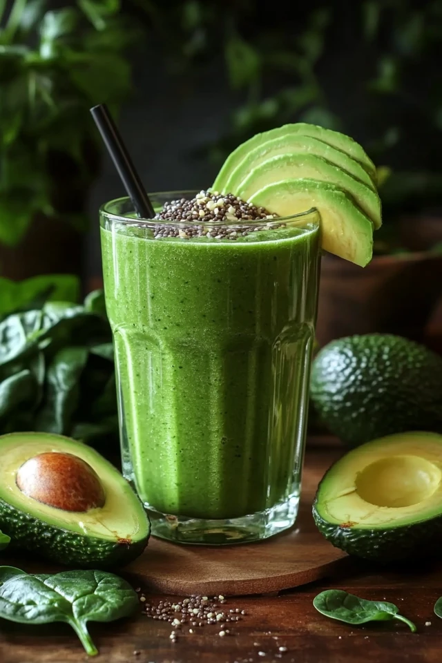 Green Goddess Protein Smoothie: A Green Boost with Avocado and Spinach