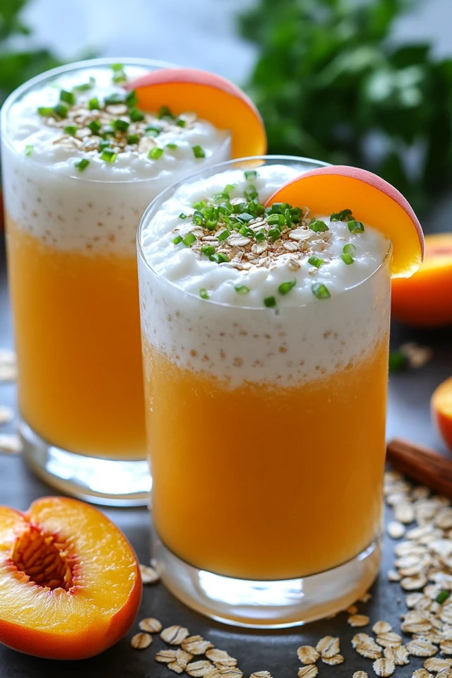 Peach Oatmeal Protein Shake: A Filling, Sweet Breakfast Drink