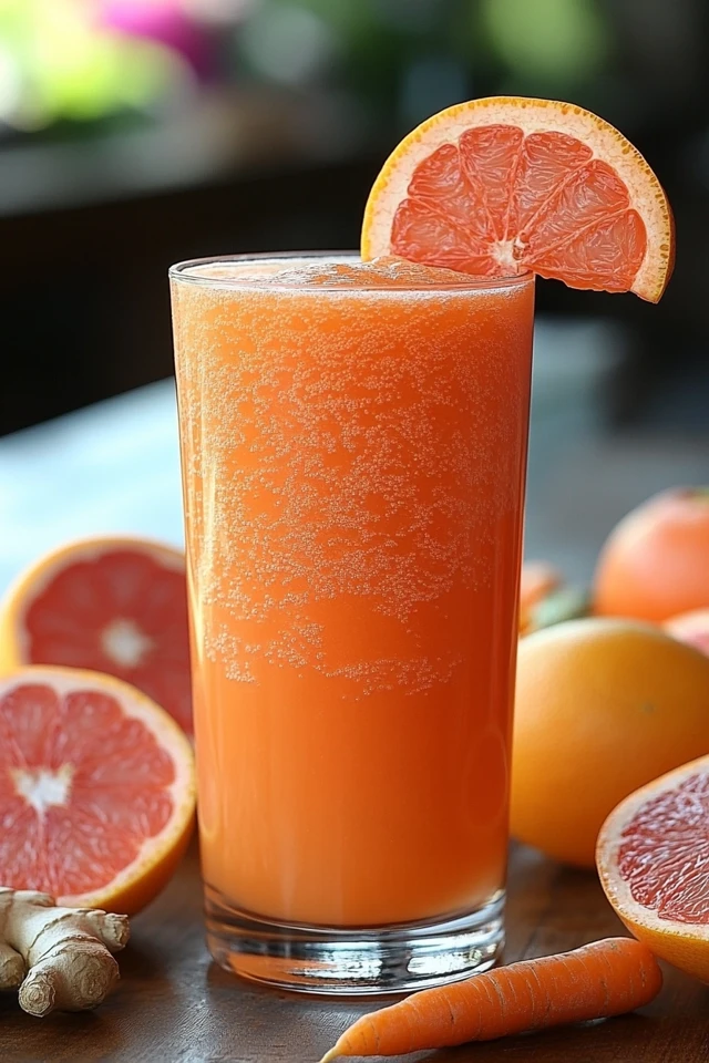 Grapefruit Carrot Ginger Juice: A Tangy, Spicy Pick-Me-Up